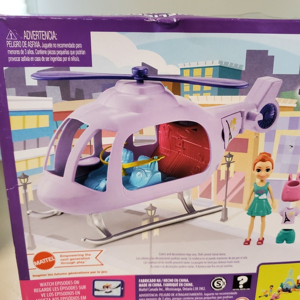 Mattel Poly Pocket Vacation Helicopter Toy Set